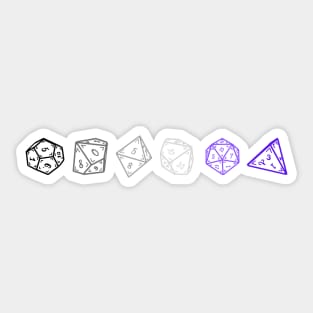 Ace DND Dice Set Sticker